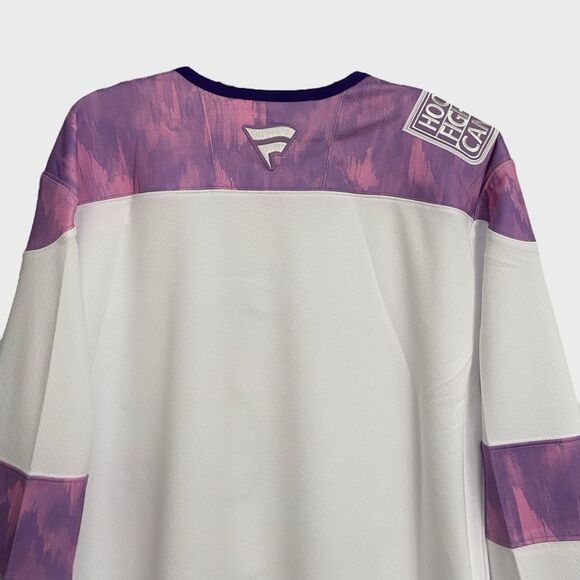 NWT Calgary Flames Hockey Fights Cancer 2024 Fanatics Authentic Jersey Men's S - Picture 11 of 16